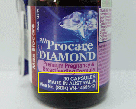 Cách nhận biết thuốc PM Procare diamond chính hãng (mẫu cũ) sản xuất tại Australia 2