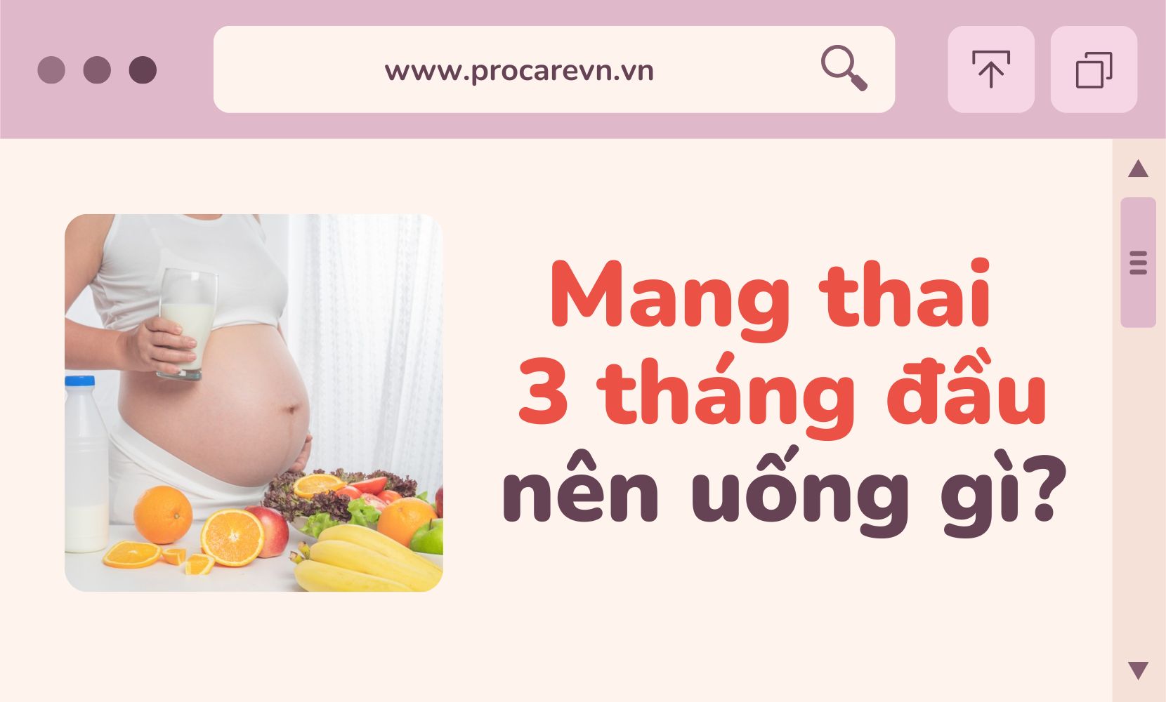 bầu 3 tháng đầu nên ăn uống gì