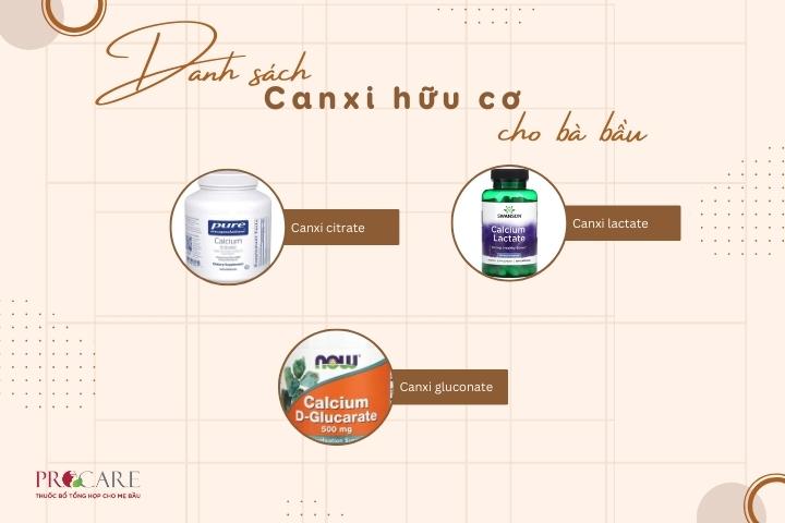 các loại canxi hữu cơ cho bà bầu các loại canxi hữu cơ cho bà bầu