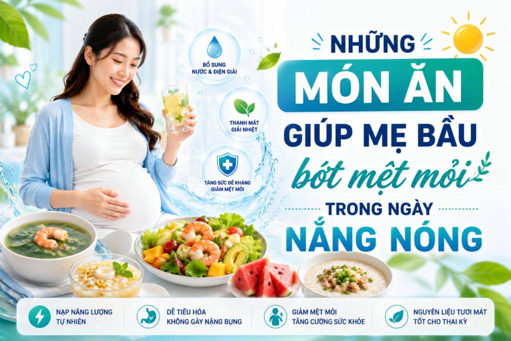 MÓN ĂN GIÚP MẸ BẦU BỚT MỆT MỎI TRONG NGÀY NẮNG NÓNG 1