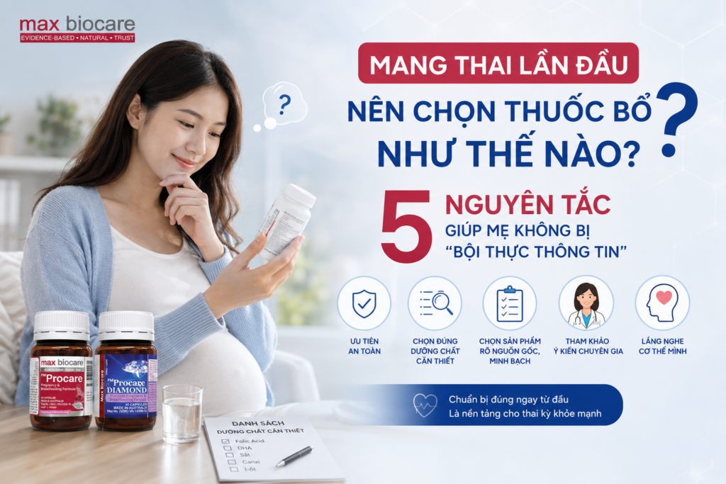 Mang thai lần đầu nên chọn thuốc bổ như thế nào? 5 nguyên tắc giúp mẹ không bị 